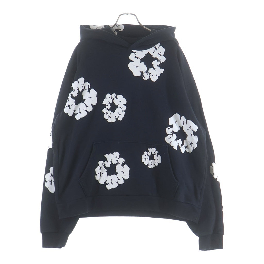 DENIM TEARS デニムティアーズ Cotton Wreath PullOver Hoddie コットン フラワー プルオーバーパーカー ブルー/ホワイト DENIM TEARS(デニムティアーズ) Cotton Wreath PullOver Hoddie