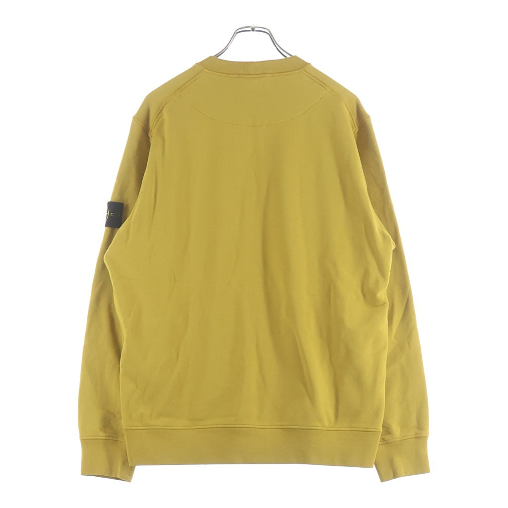 STONE ISLAND(ストーンアイランド) BRUSHED COTTON FLEECE ロゴパッチ コットン クルーネックトレーナー スウェットシャツ イエロー 811563051