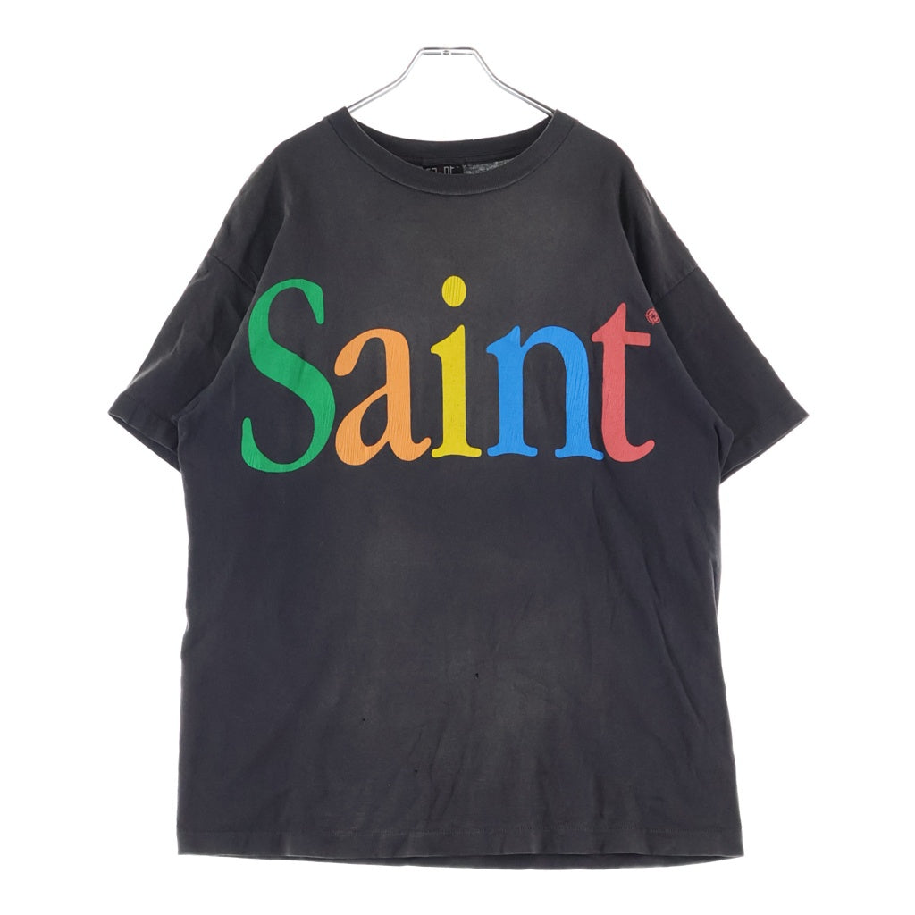 SAINT MICHAEL(セントマイケル) 24SS COLOFUL SAINT SS TEE カラフル セント プリント 半袖Tシャツ カットソー チャコール SM-YS8-0000-001