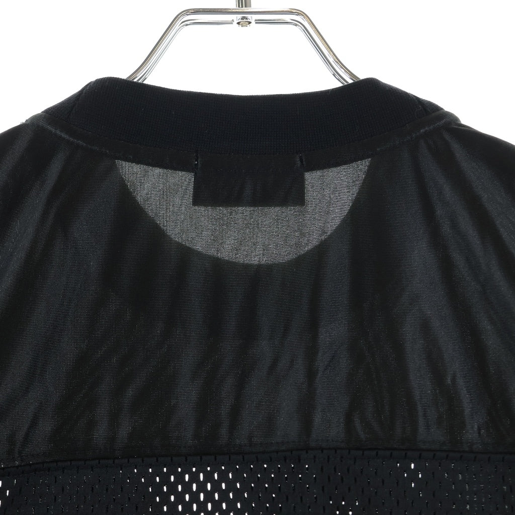 ASKYURSELF(アスクユアセルフ) MESH GOTH CROPPED JERSEY メッシュ クロップド 半袖Tシャツ カットソー ブラック