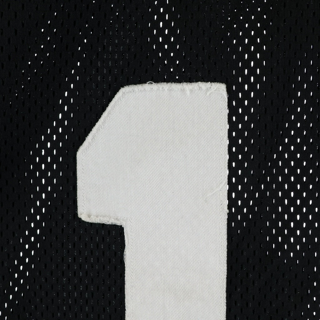 ASKYURSELF(アスクユアセルフ) MESH GOTH CROPPED JERSEY メッシュ クロップド 半袖Tシャツ カットソー ブラック