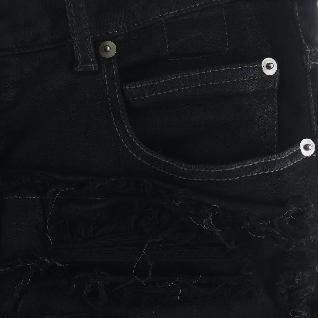 DRKSHDW(ダークシャドウ) 21AW DETROIT CUT JEANS コーティング加工 デトロイトカットデニムパンツ ブラック DU02A3366 SBD