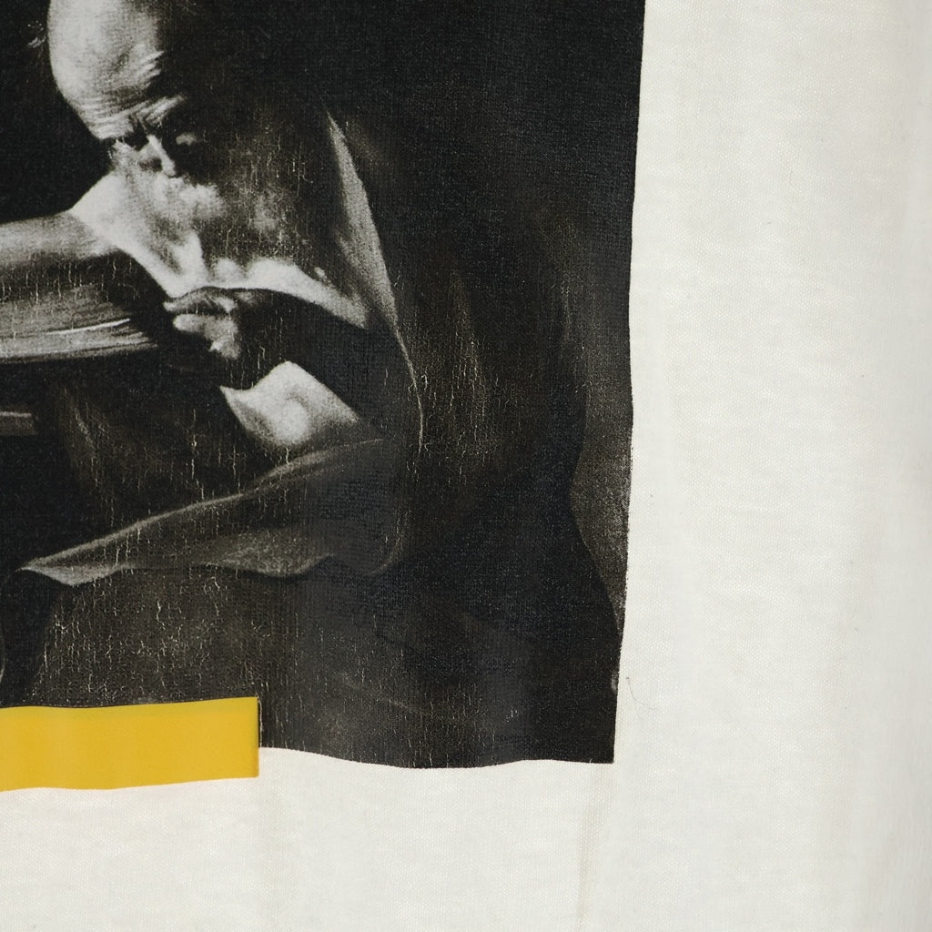 OFF-WHITE(オフホワイト) CARAVANGGIO PAINTING L/S TEE フロントロゴ 長袖Tシャツ カットソー ホワイト OMAB001F21JER004