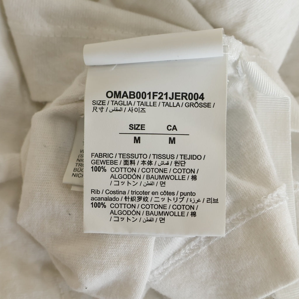 OFF-WHITE(オフホワイト) CARAVANGGIO PAINTING L/S TEE フロントロゴ 長袖Tシャツ カットソー ホワイト OMAB001F21JER004