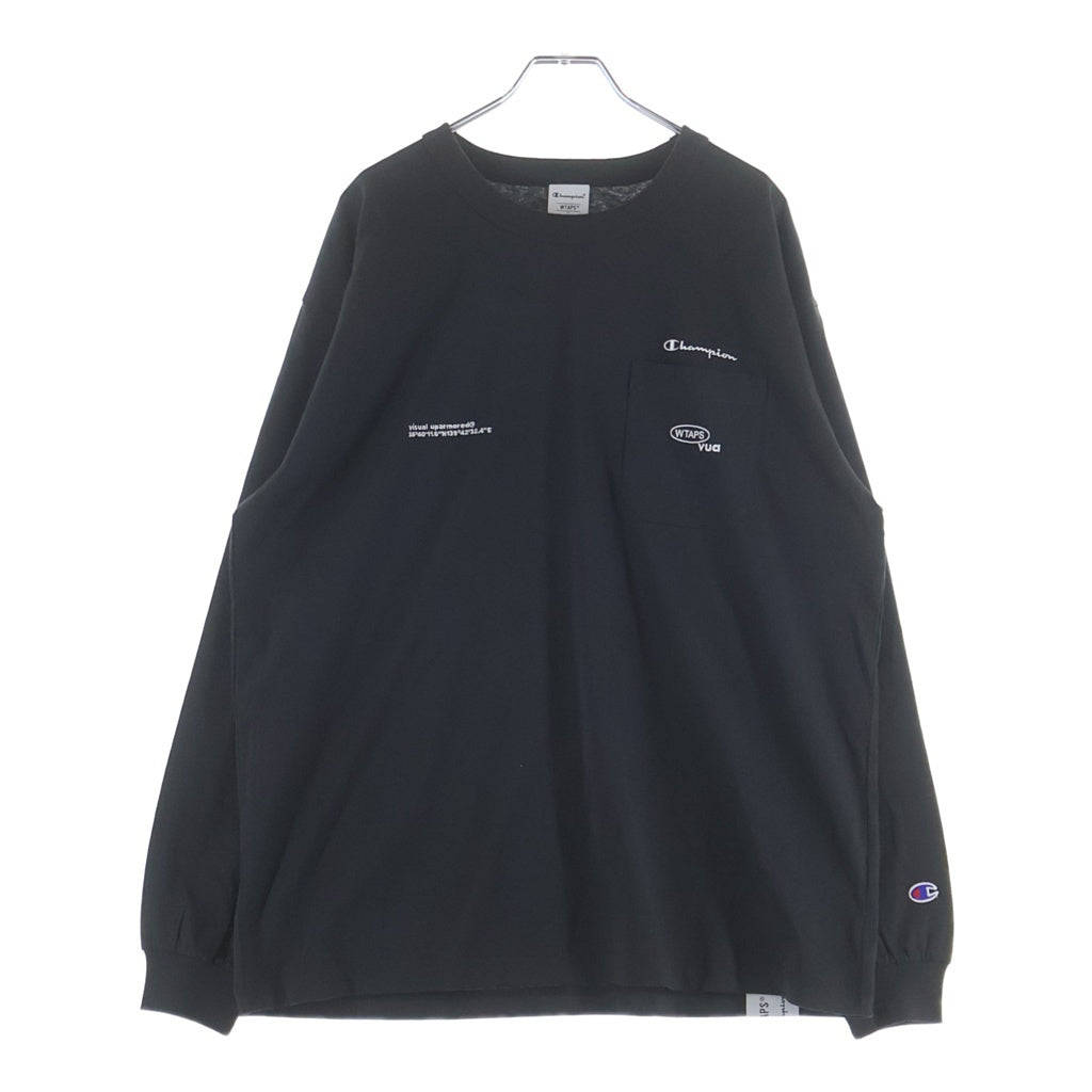 WTAPS(ダブルタップス) 25AW ACADEMY LS COTTON コットン 長袖Tシャツ ロングスリーブカットソー チャコールグレー C8-D410