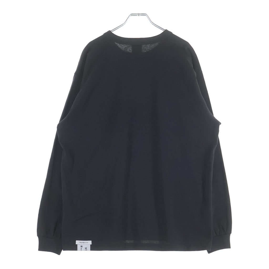 WTAPS(ダブルタップス) 25AW ACADEMY LS COTTON コットン 長袖Tシャツ ロングスリーブカットソー チャコールグレー C8-D410