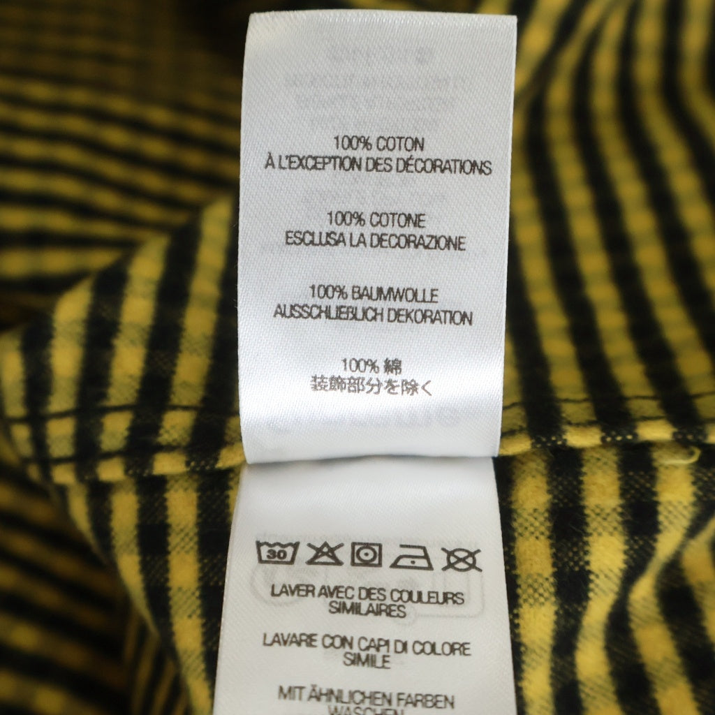 SUPREME(シュプリーム) 24SS Loose Fit Flannel Oxford Shirt ルーズフィット フランネル オックスフォード長袖シャツ イエロー/ブラック