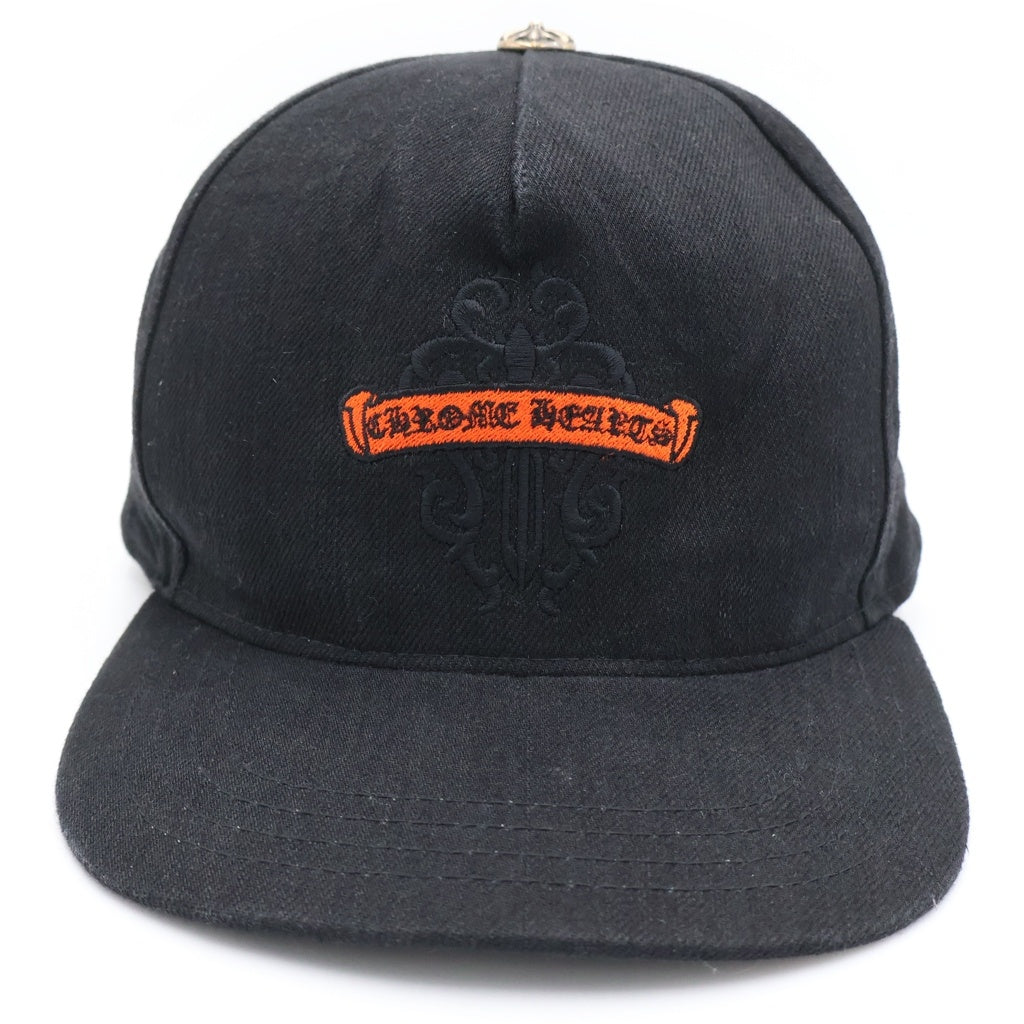 CHROME HEARTS(クロムハーツ) TRUCKER CAP デニムトラッカー ヴァインダガー刺繍 キャップ 帽子 ブラック