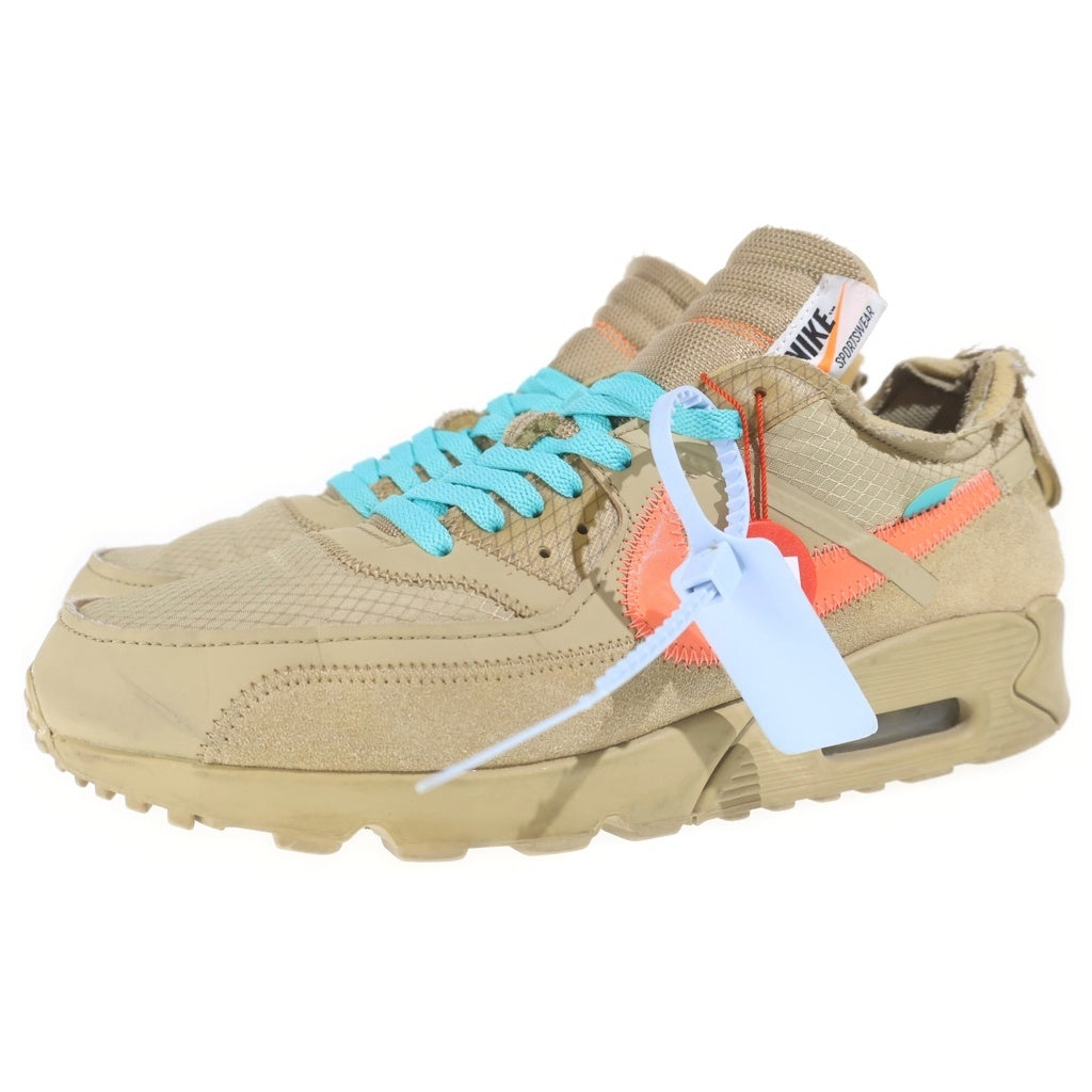 NIKE(ナイキ) ×OFF-WHITE THE 10 AIR MAX 90 DESERT ORE AA7293-200 オフホワイト エアマックス90 デザートオレ ローカットスニーカー ブラウン US11/29.0cm