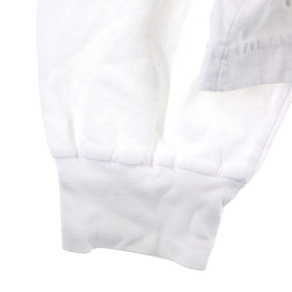 CHROME HEARTS(クロムハーツ) FLRL CRS HORSESHOE L/S バックホースシュー 袖フローラル ロングスリーブ 長袖Tシャツ カットソー ホワイト