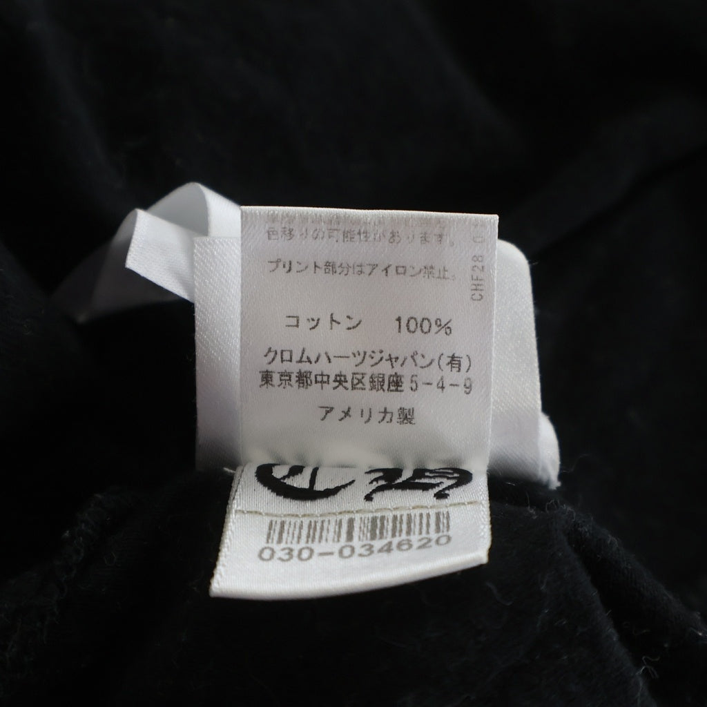CHROME HEARTS(クロムハーツ) グラデーションロゴプリント ハリウッド限定 袖フローラル ホースシュー 長袖Tシャツカットソー ブラック
