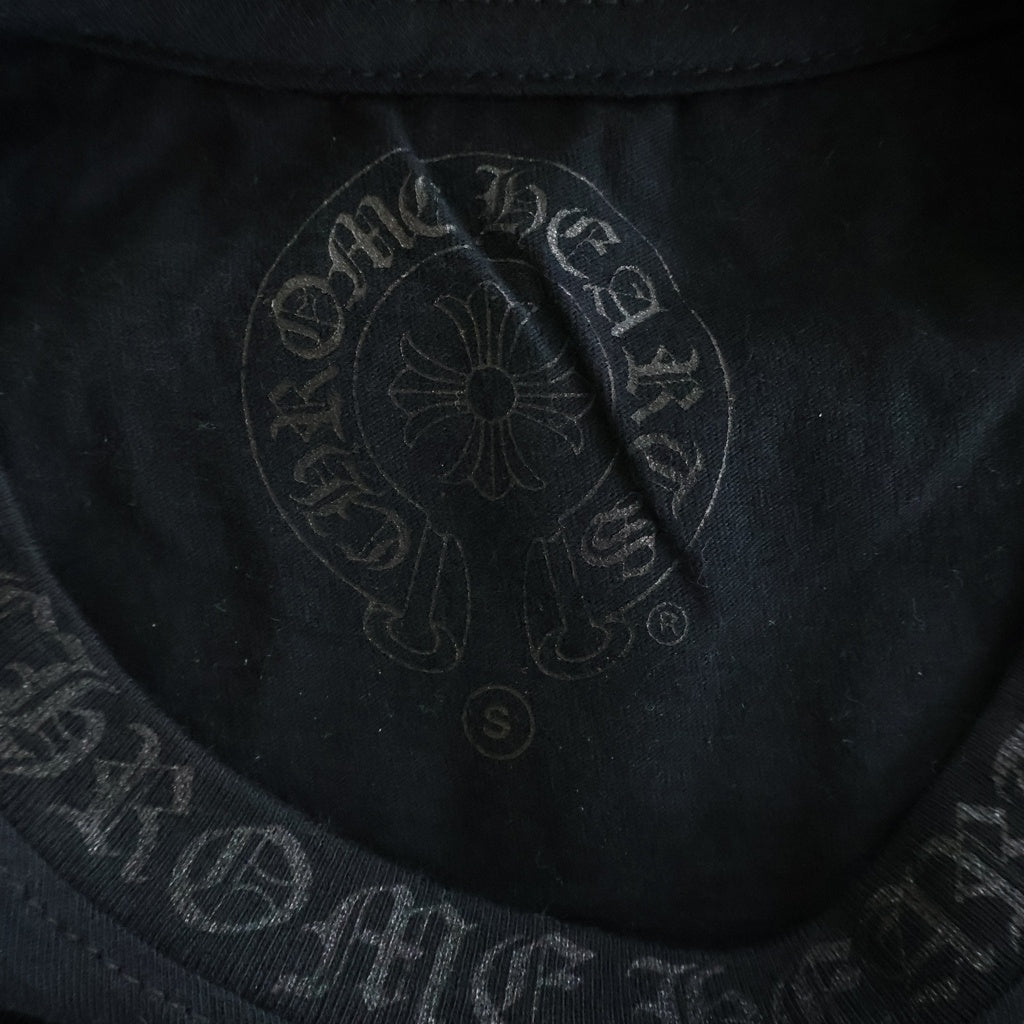 CHROME HEARTS(クロムハーツ) CH L/S NECK LOGO ネックロゴプリント グラデーション 袖ロゴ 長袖Tシャツ ロングスリーブカットソー ブラック/マルチカラー