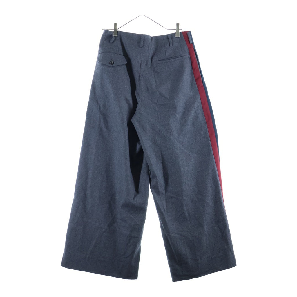 COMME des GARCONS HOMME PLUS(コムデギャルソンオムプリュス) 21AW ウールスラックス サイドライン ジッパーフライ グレー PH-P038