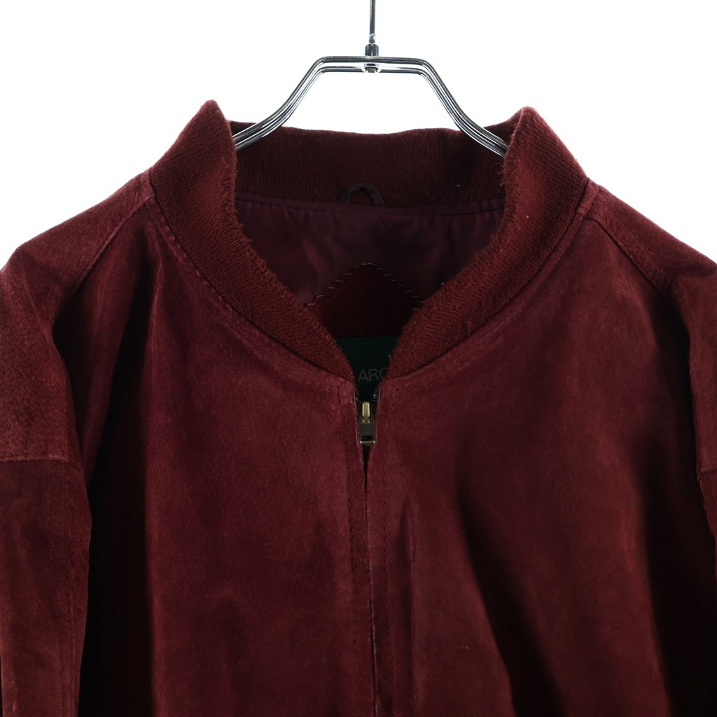 VINTAGE(ヴィンテージ) 80s VINTAGE HILL&ARCHER SPLIT LEATHER スウェードレザー ジップアップジャケット レッド 42-7919