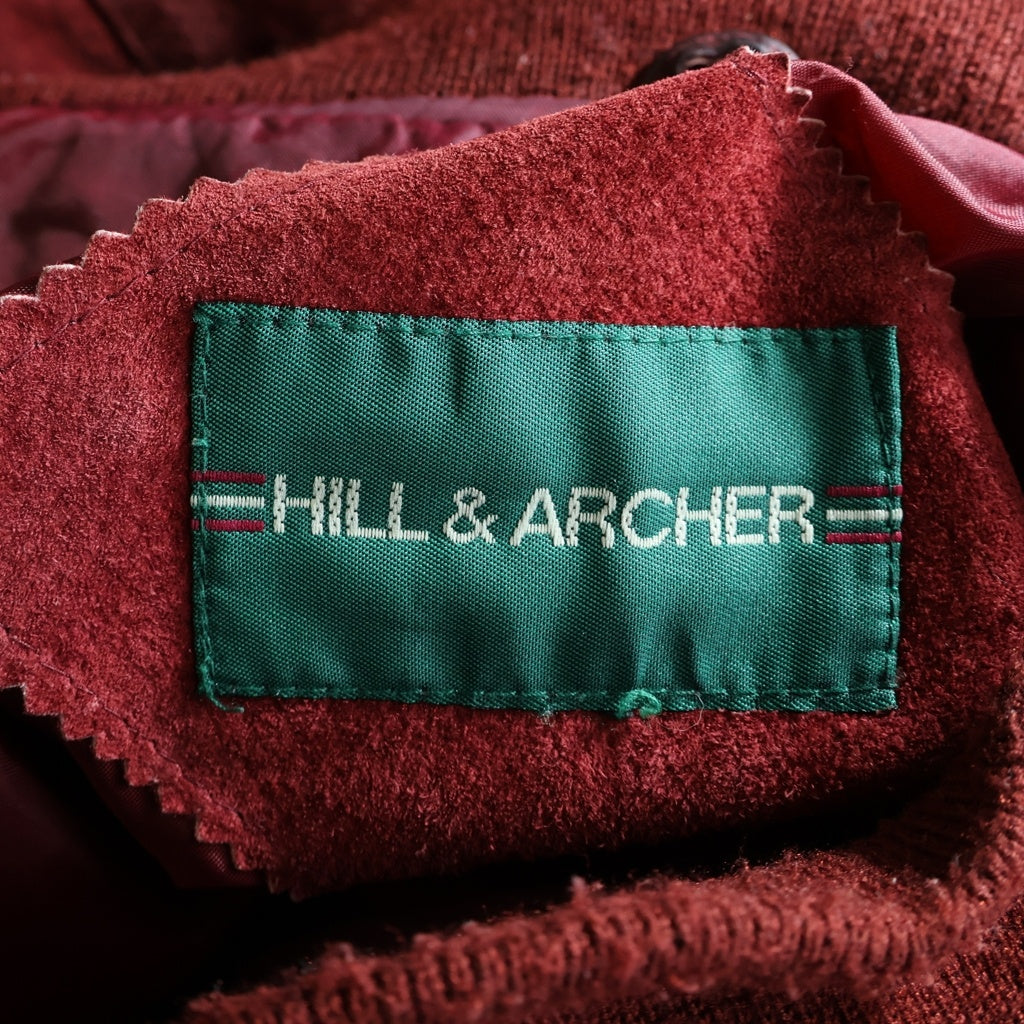 VINTAGE(ヴィンテージ) 80s VINTAGE HILL&ARCHER SPLIT LEATHER スウェードレザー ジップアップジャケット レッド 42-7919