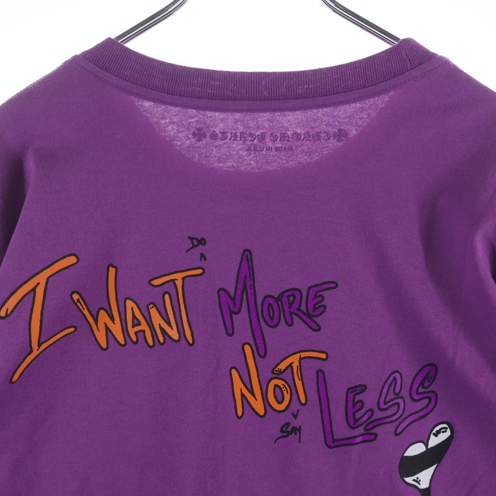 CHROME HEARTS(クロムハーツ) ×MATTY BOY PPO I WANT MORE NOT LESS L/S TEE マッティボーイ プリント長袖Tシャツ カットソー パープル