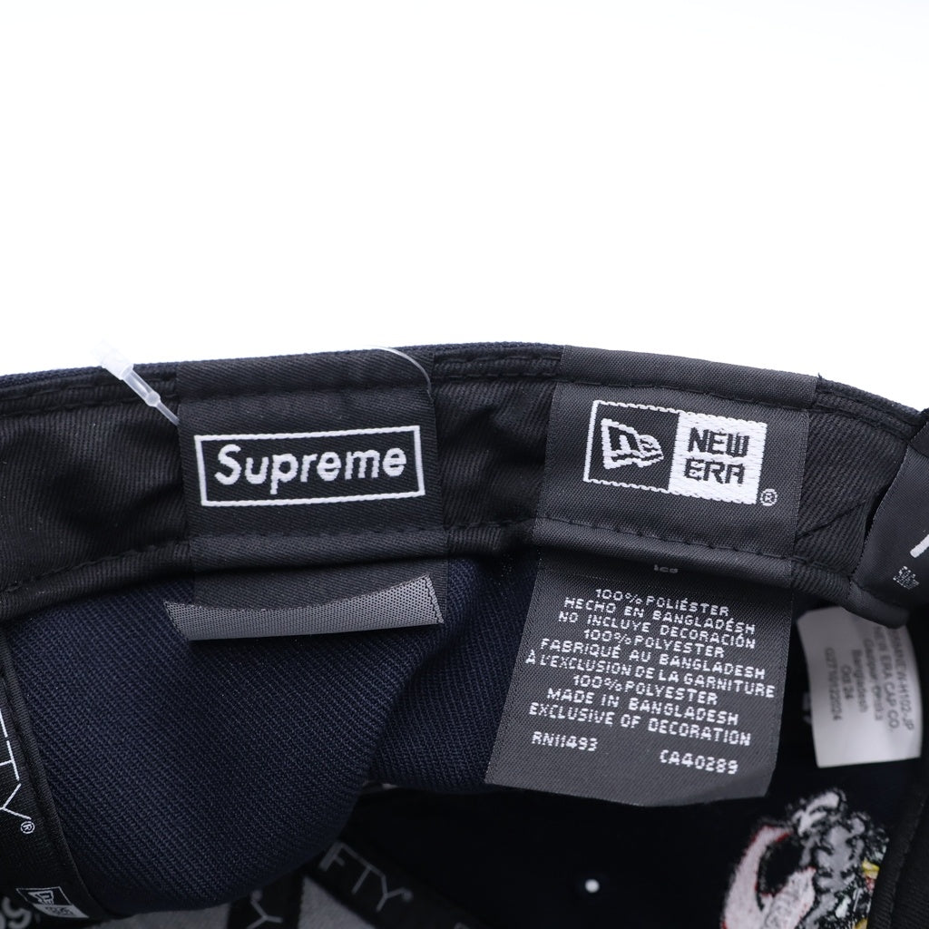 SUPREME(シュプリーム) 24AW×NEW ERA×Grinch Box Logo Cap ニューエラ グリンチ ボックスロゴ ベースボールキャップ 帽子 ネイビー