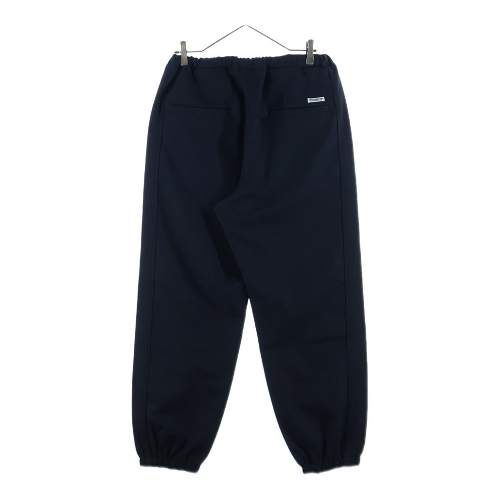 COOTIE PRODUCTIONS(クーティー プロダクションズ) Wool Saxony Track Pants ウール トラックパンツ ドローコード イージーパンツ フロントロゴ ブラック