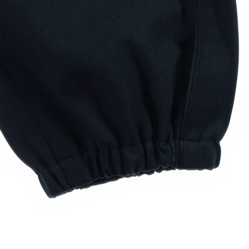 COOTIE PRODUCTIONS(クーティー プロダクションズ) Wool Saxony Track Pants ウール トラックパンツ ドローコード イージーパンツ フロントロゴ ブラック