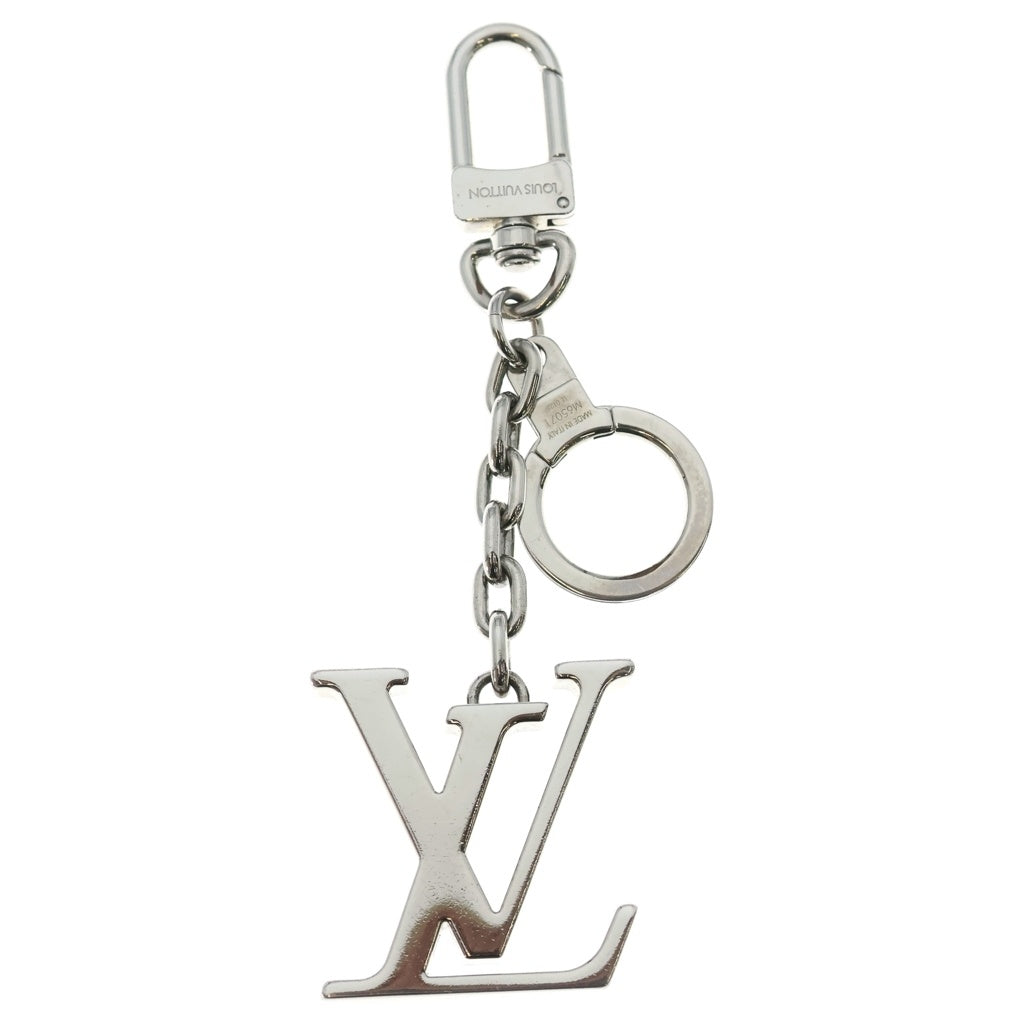 LOUIS VUITTON(ルイヴィトン) ポルト クレ・イニシャル バックチャーム キーホルダー キーリング シルバー M65071 レディース