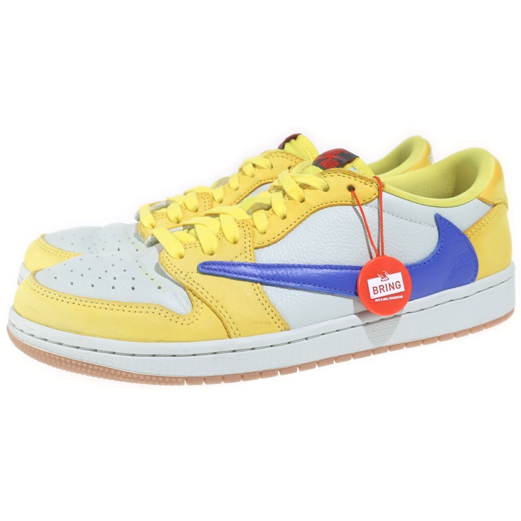 NIKE(ナイキ) ×TRAVIS SCOTT WMNS AIR JORDAN 1 RETRO LOW OG Canary DZ4137-700 トラヴィススコット ウィメンズ エアジョーダン1 ローカットスニーカーUS10/27.0cm