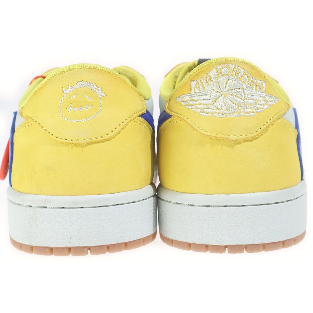 NIKE(ナイキ) ×TRAVIS SCOTT WMNS AIR JORDAN 1 RETRO LOW OG Canary DZ4137-700 トラヴィススコット ウィメンズ エアジョーダン1 ローカットスニーカーUS10/27.0cm