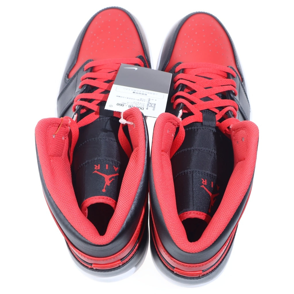NIKE(ナイキ) AIR JORDAN 1 MID BRED TOE DQ8426-060 エアジョーダン1 ブレッドトゥ ミッドカットスニーカー ブラック/レッド US14/32cm