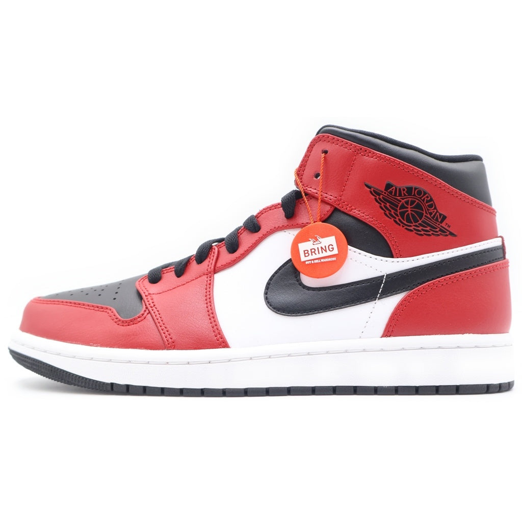 NIKE(ナイキ) AIR JORDAN 1 MID BRED TOE 554724-069 エアジョーダン1 ブレッド トゥ ミッドカットスニーカー レッド/ホワイト US9/27cm