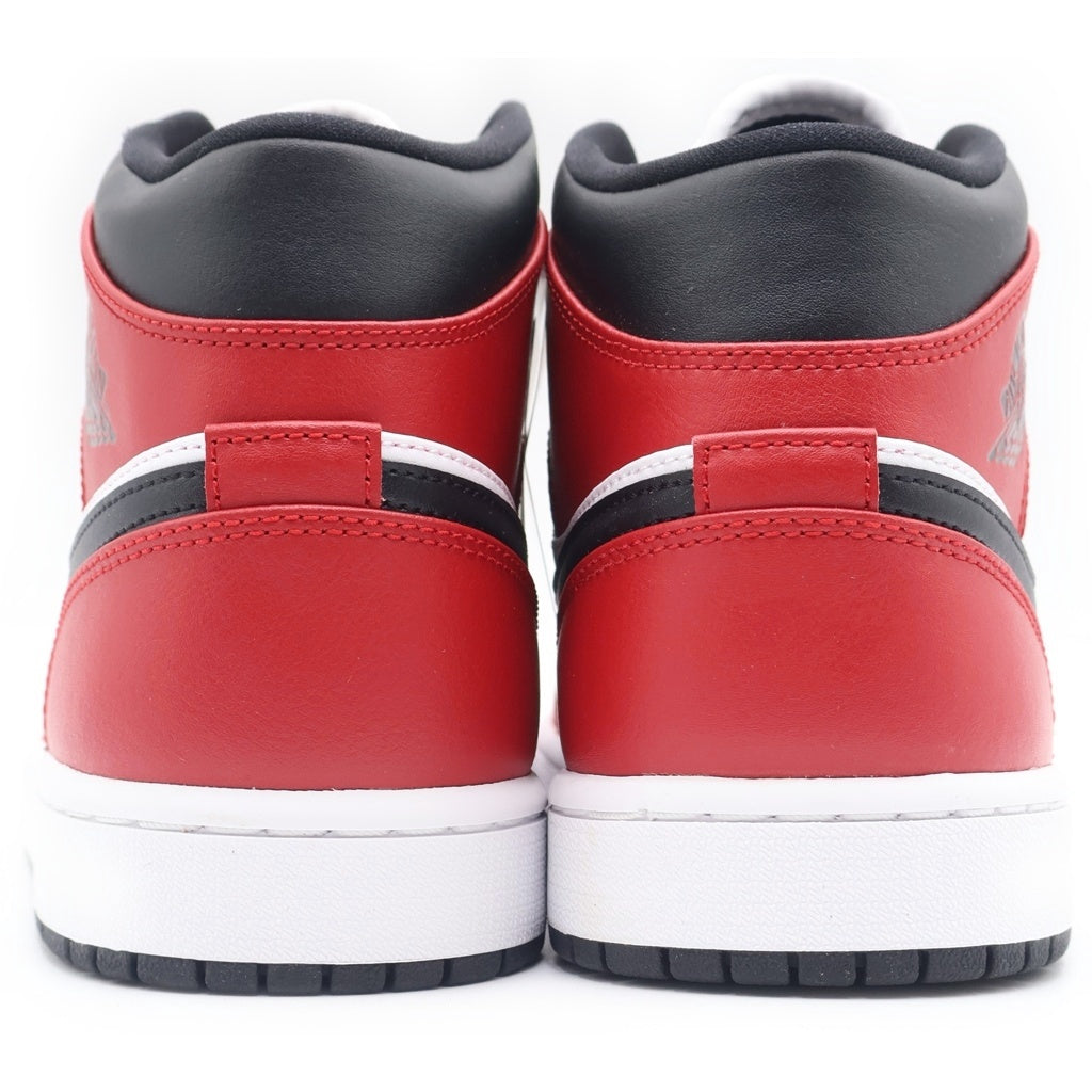 NIKE(ナイキ) AIR JORDAN 1 MID BRED TOE 554724-069 エアジョーダン1 ブレッド トゥ ミッドカットスニーカー レッド/ホワイト US9/27cm