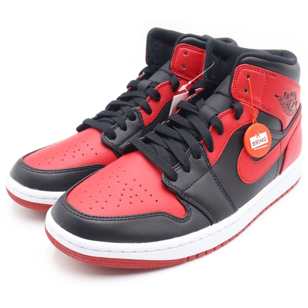 NIKE(ナイキ) AIR JORDAN1 MID 554724-074 エアジョーダン1 ミッドカットスニーカー レッド/ブラック US9/27cm
