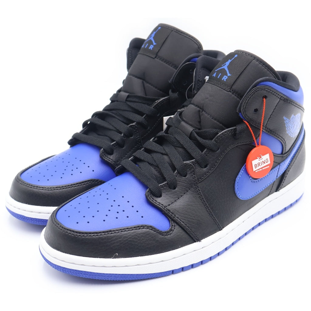 NIKE(ナイキ) AIR JORDAN 1 MID HYPER ROYAL 554724‐068 エアジョーダン1ミッド ハイパーロイヤル ハイカットスニーカー ブルー/ブラック US9.5/27.5cm