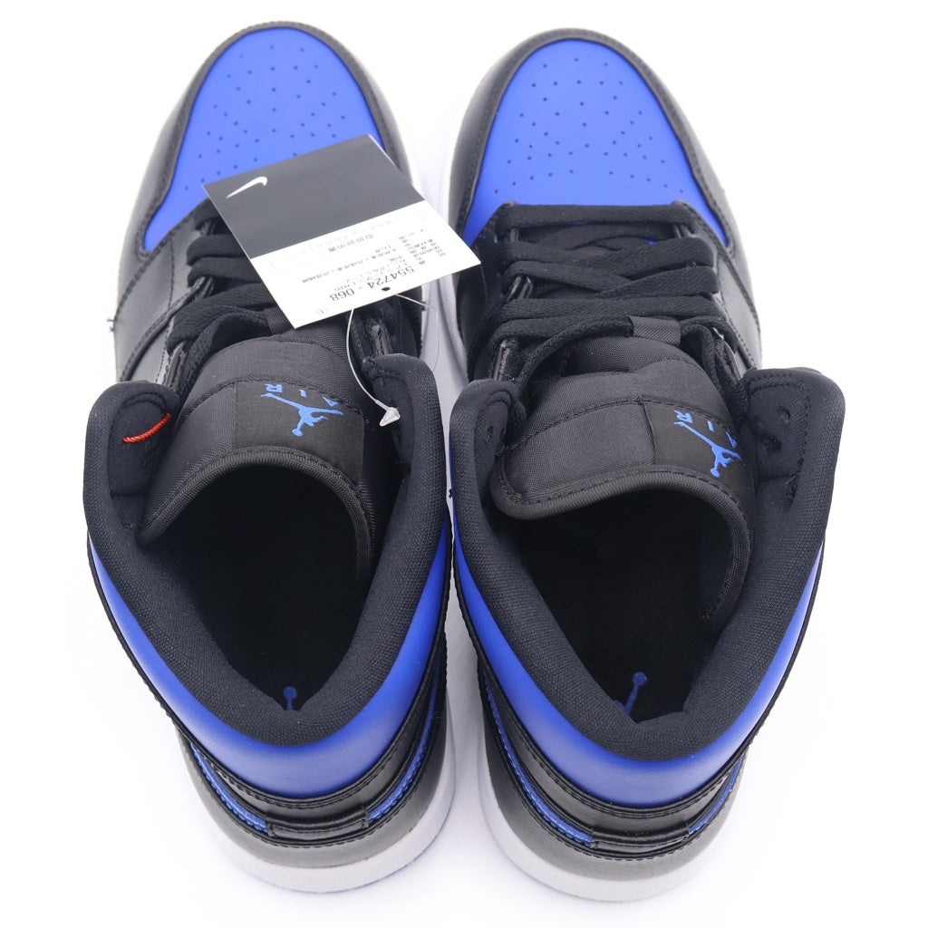 NIKE(ナイキ) AIR JORDAN 1 MID HYPER ROYAL 554724‐068 エアジョーダン1ミッド ハイパーロイヤル ハイカットスニーカー ブルー/ブラック US9.5/27.5cm