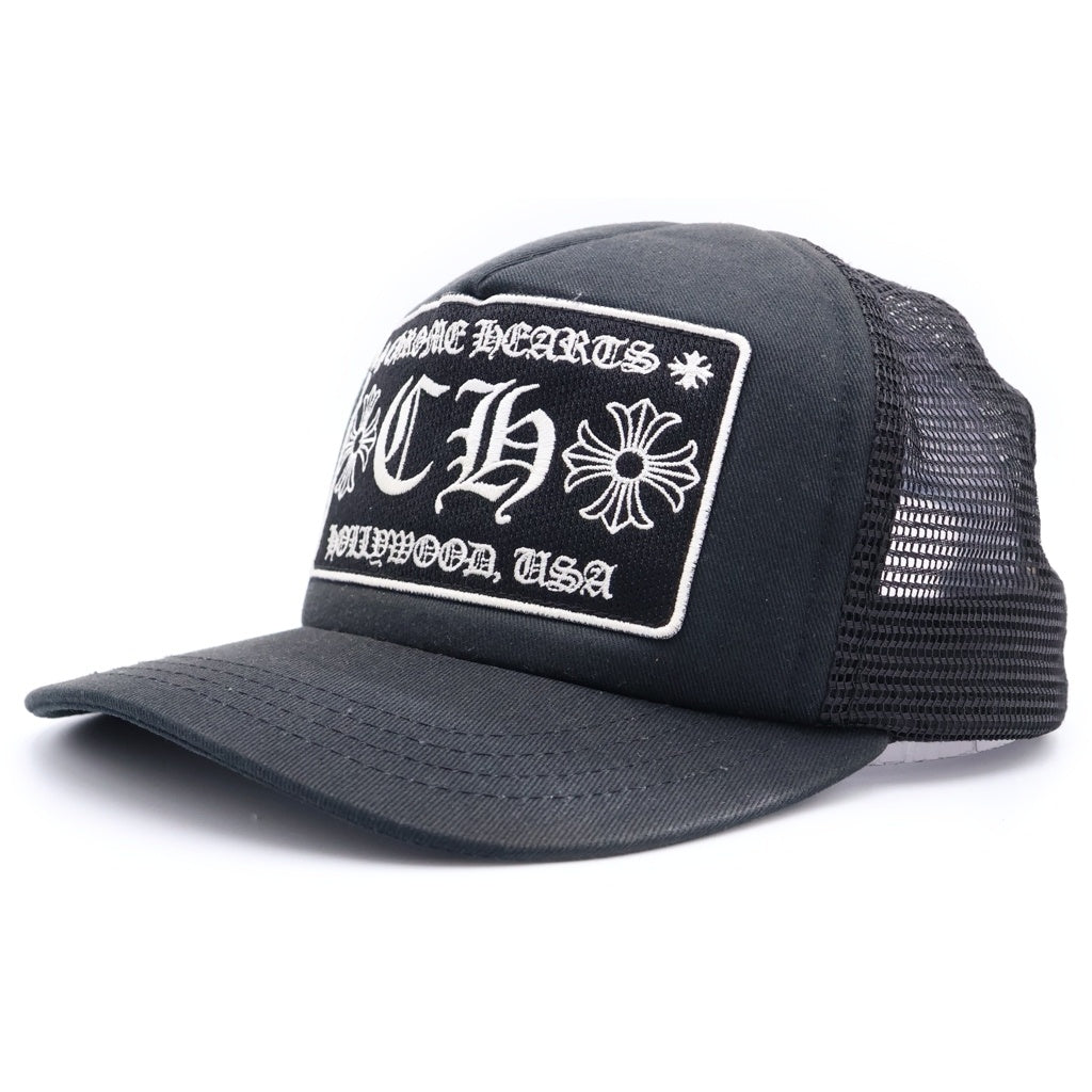 CHROME HEARTS(クロムハーツ) RUCKER CAP CHパッチ メッシュ トラッカーキャップ 帽子 ブラック