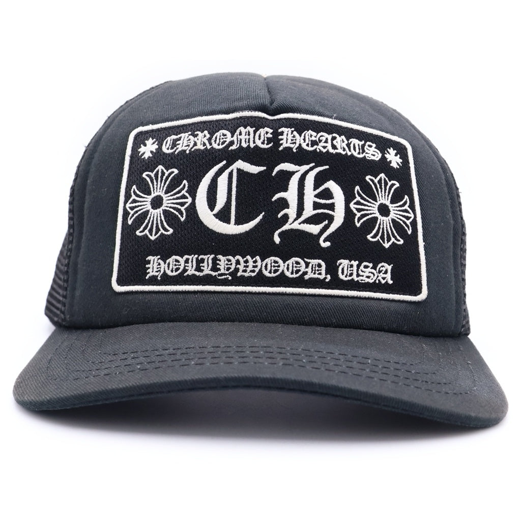 CHROME HEARTS(クロムハーツ) RUCKER CAP CHパッチ メッシュ トラッカーキャップ 帽子 ブラック