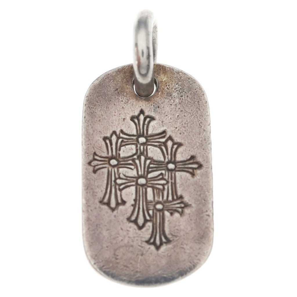CHROME HEARTS(クロムハーツ) D TAG SML スモールドッグタグ セメタリーエングレイブオールド シルバーネックレストップ レディース