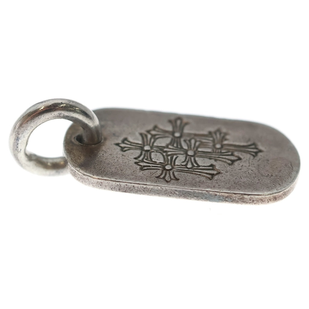 CHROME HEARTS(クロムハーツ) D TAG SML スモールドッグタグ セメタリーエングレイブオールド シルバーネックレストップ レディース