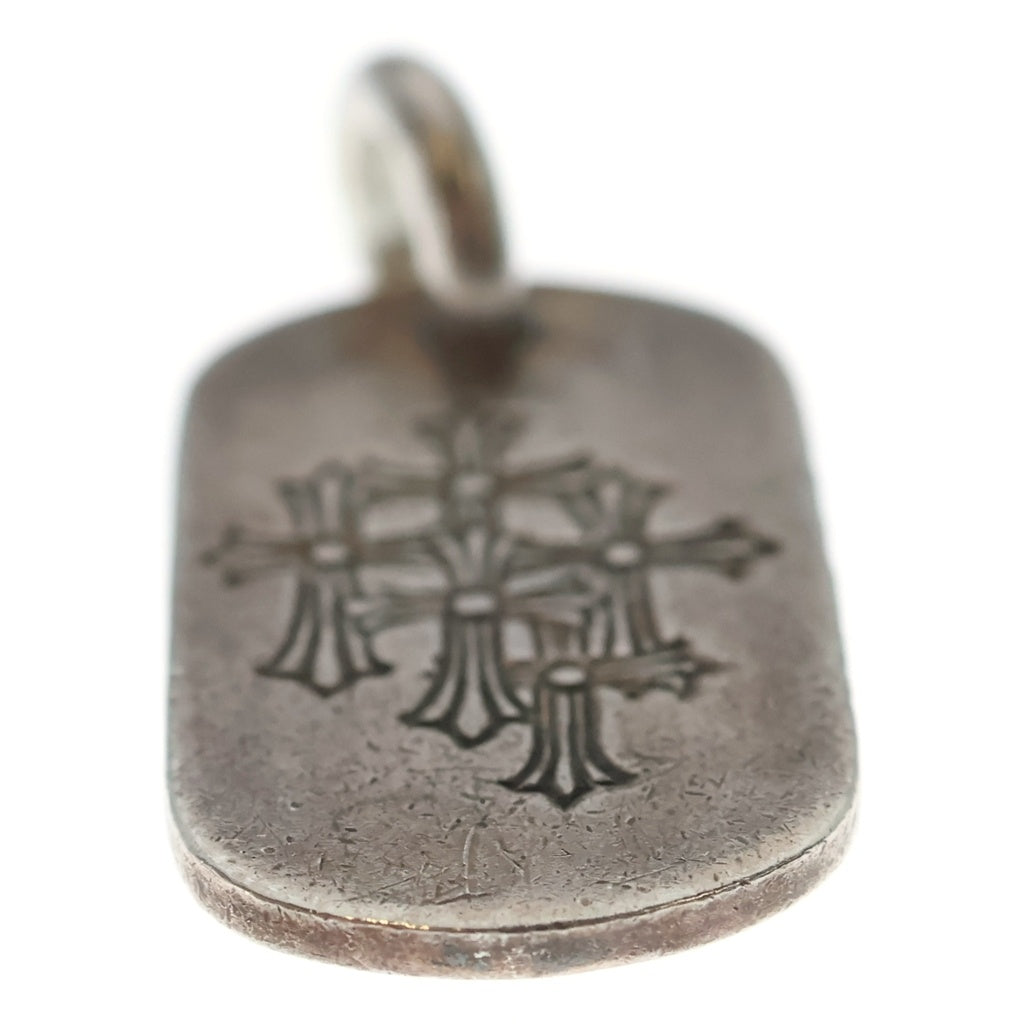 CHROME HEARTS(クロムハーツ) D TAG SML スモールドッグタグ セメタリーエングレイブオールド シルバーネックレストップ レディース