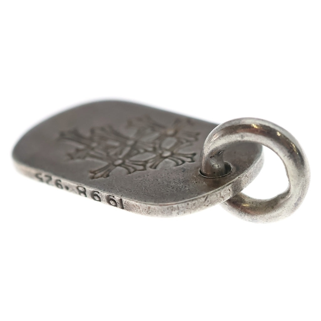 CHROME HEARTS(クロムハーツ) D TAG SML スモールドッグタグ セメタリーエングレイブオールド シルバーネックレストップ レディース