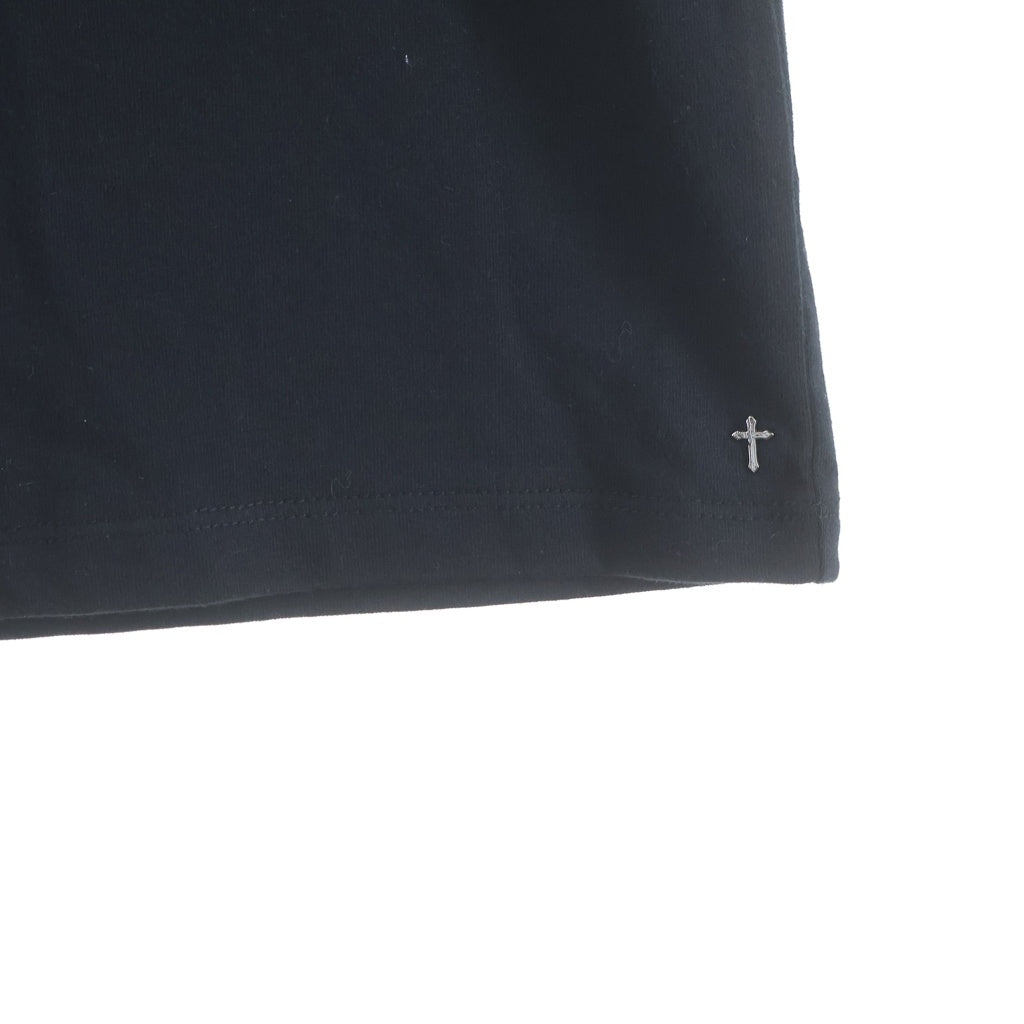 LAST NEST(ラスト ネスト) 26SS CRACKED CROSS LOGO T-SHIRT バック クロスロゴ 半袖カットソー ブラック