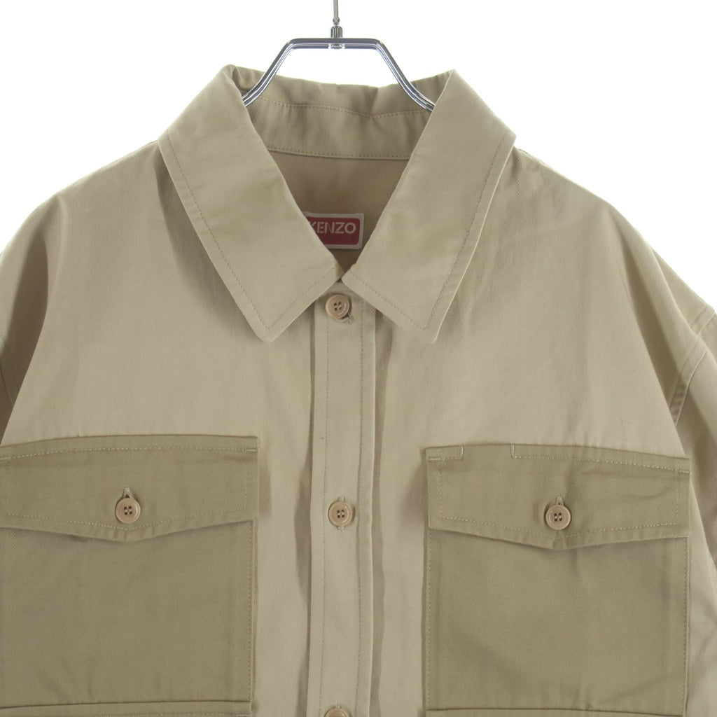 KENZO(ケンゾー) CARGO SHIRT カーゴ 長袖ワークシャツ ベージュ 116641 FE65CH5019CA
