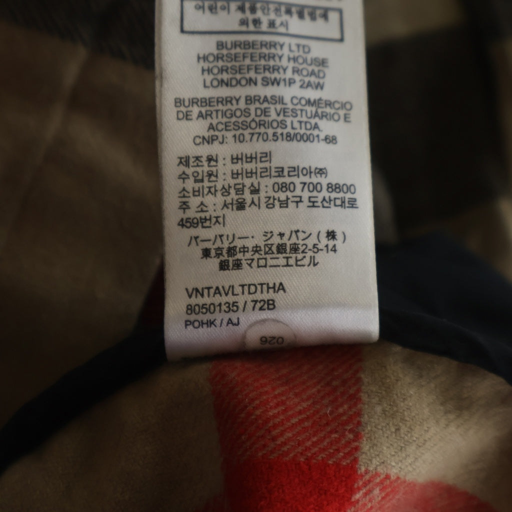 BURBERRY(バーバリー) 22SS Exaggerated Check Overshirt ノバチェック ジップアップ シャツジャケット ベージュ 8050135