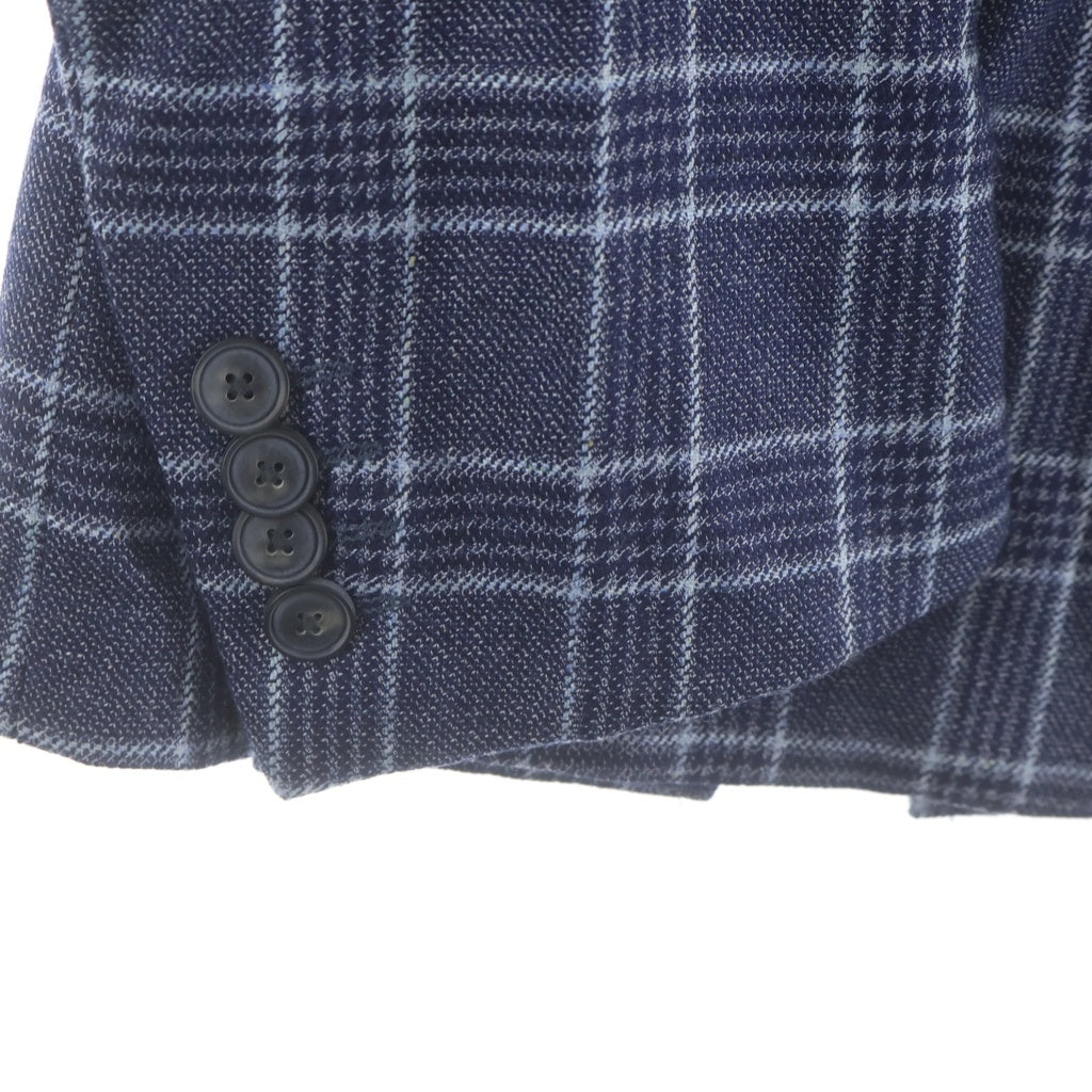EMPORIO ARMANI(エンポリオアルマーニ) SARTORIAL DECO シルク混 2Bテーラードジャケット ブルー W1GS50 W1831