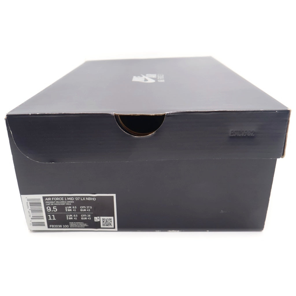NIKE(ナイキ) Air Force 1 Mid 07 LX NBHD FB2036-100 エアフォース1 ミッドカットスニーカー US9.5/27.5cm クリーム/グリーン