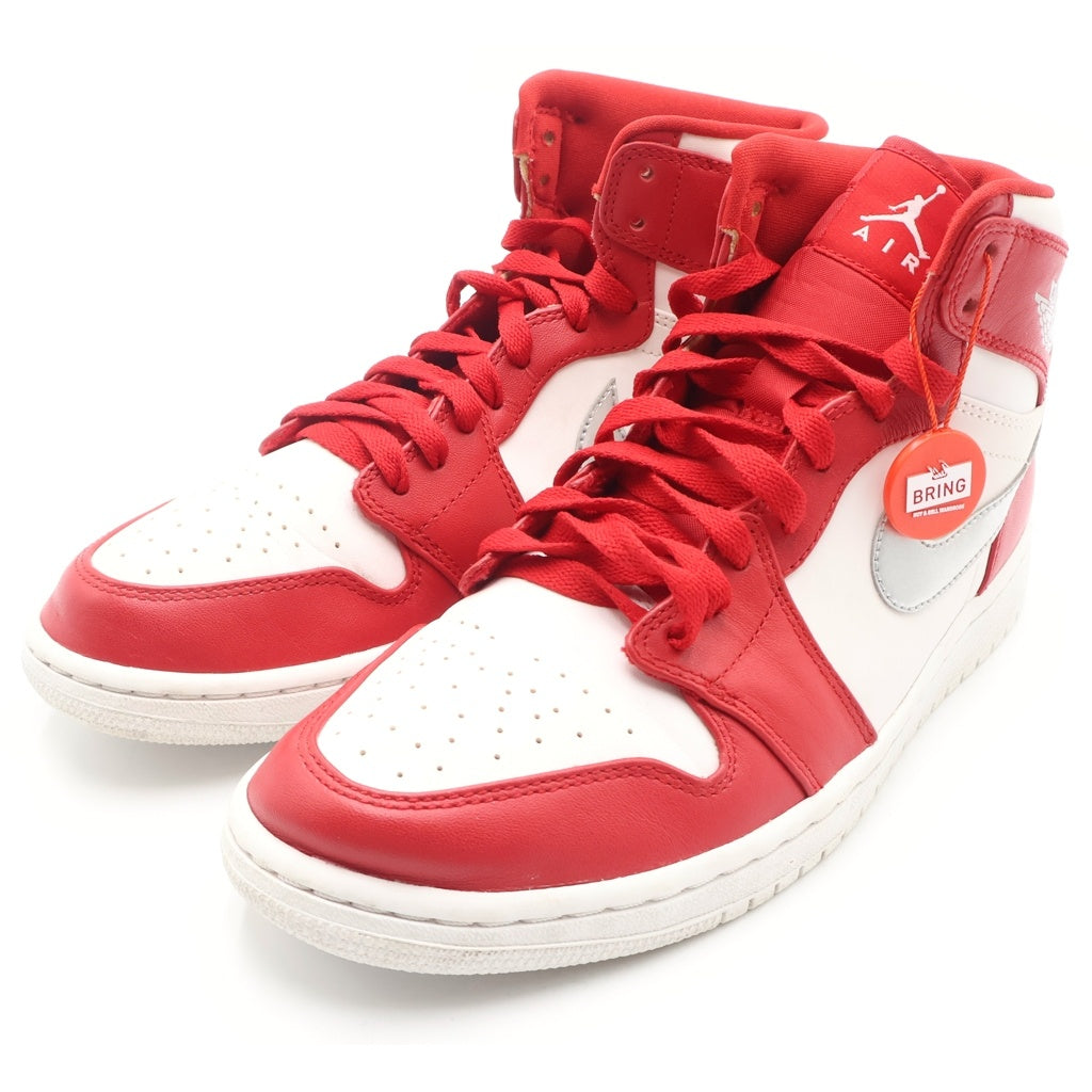 NIKE(ナイキ) AIR JORDAN 1 RETRO HIGH SILVER MEDAL 332550-602 エアジョーダン 1 レトロ オリンピック シルバーメダル ハイカットスニーカー US9/27cm レッド/ホワイト