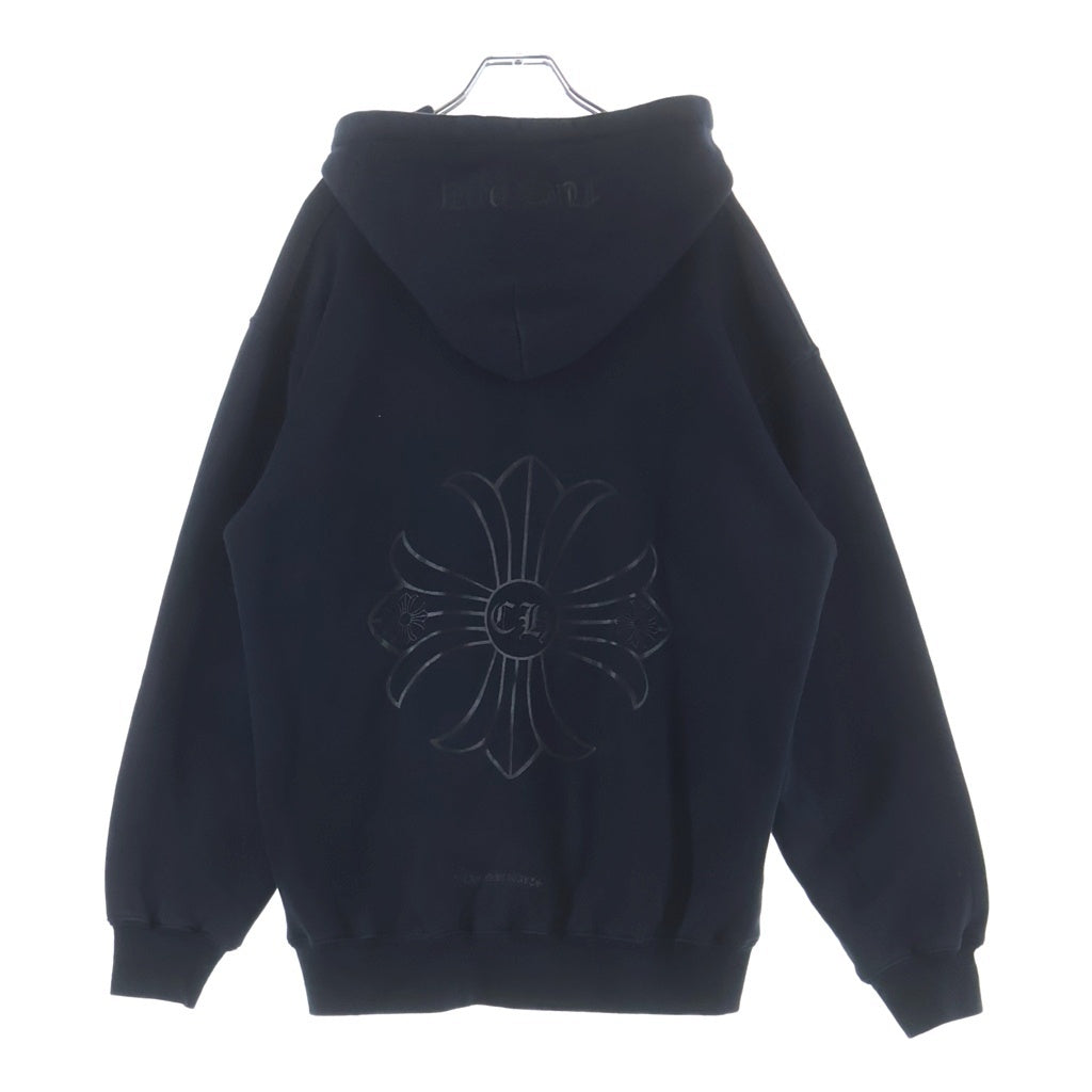 CHROME HEARTS(クロムハーツ) OLD SWTSHRT PULL OVER HODDIE CH PLS LOGO オールド CHプラスロゴ プルオーバーパーカー 裏地サーマル ブラック