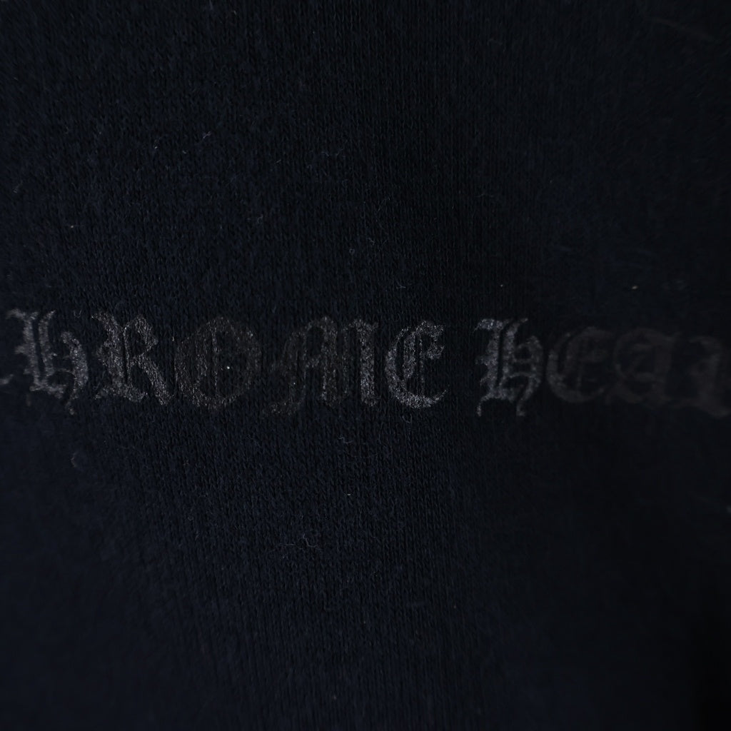 CHROME HEARTS(クロムハーツ) OLD SWTSHRT PULL OVER HODDIE CH PLS LOGO オールド CHプラスロゴ プルオーバーパーカー 裏地サーマル ブラック