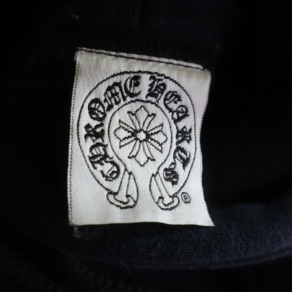 CHROME HEARTS(クロムハーツ) OLD SWTSHRT PULL OVER HODDIE CH PLS LOGO オールド CHプラスロゴ プルオーバーパーカー 裏地サーマル ブラック