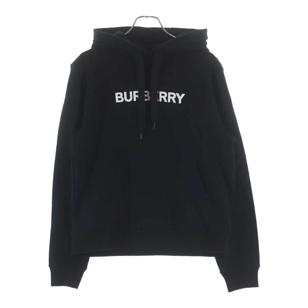 BURBERRY LONDON(バーバリーロンドン) POUL TER BRN ロゴプリント プルオーバースウェットパーカー フーディー ブラック レディース 8054386