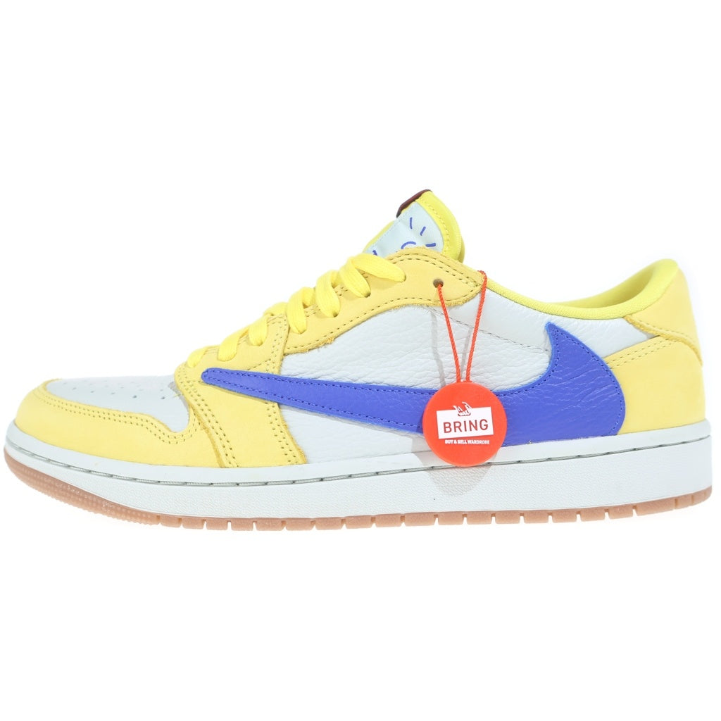NIKE(ナイキ) ×TRAVIS SCOTT WMNS AIR JORDAN 1 RETRO LOW OG Canary DZ4137-700 トラヴィススコット ウィメンズ エアジョーダン1 ローカットスニーカー US10.5/27.5cm