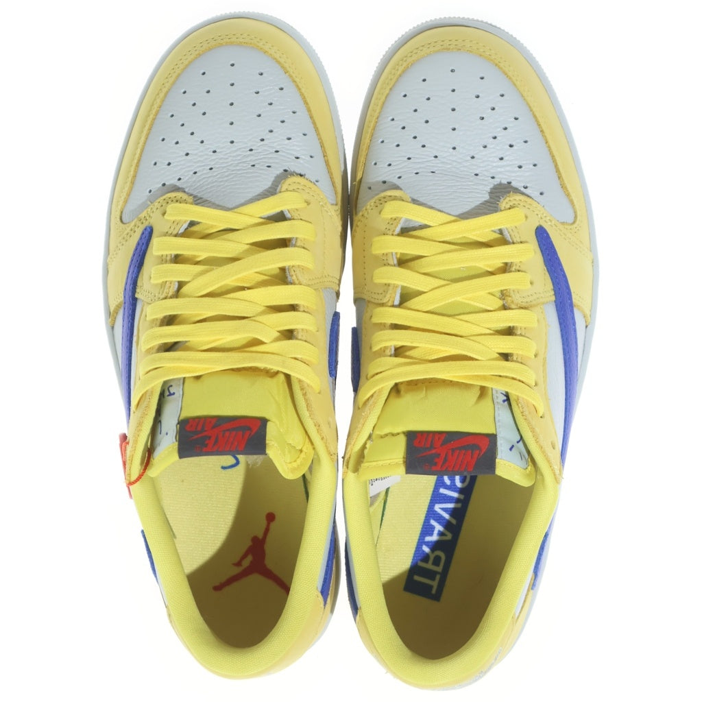 NIKE(ナイキ) ×TRAVIS SCOTT WMNS AIR JORDAN 1 RETRO LOW OG Canary DZ4137-700 トラヴィススコット ウィメンズ エアジョーダン1 ローカットスニーカー US10.5/27.5cm